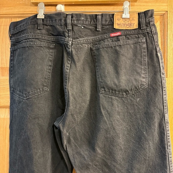 Vintage Y2K Men’s Wrangler Jeans Black Denim Cotton 97601CB 40X30 Made In USA 🇺🇸 - Picture 4 of 6